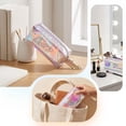 thumbnail image 6 of romoty Holographic Clear Pencil Case, Pink Iridescent Zipper Stationery Pouch Portable Cosmetic Makeup Bag for Desk Office Adults, 6 of 7