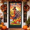 thumbnail image 5 of Thanksgiving Door Cover Fall Hanging Tapestry For Front Entryway Seasonal Holiday Embroidered Home Wall Banner, 5 of 5