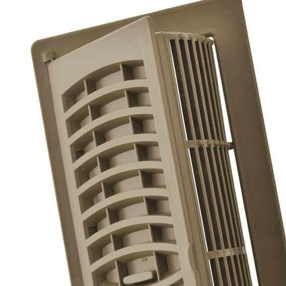 Imperial RG1970 Tan Plastic Pop Up Floor Register - 4inch x 12inch Duct Opening