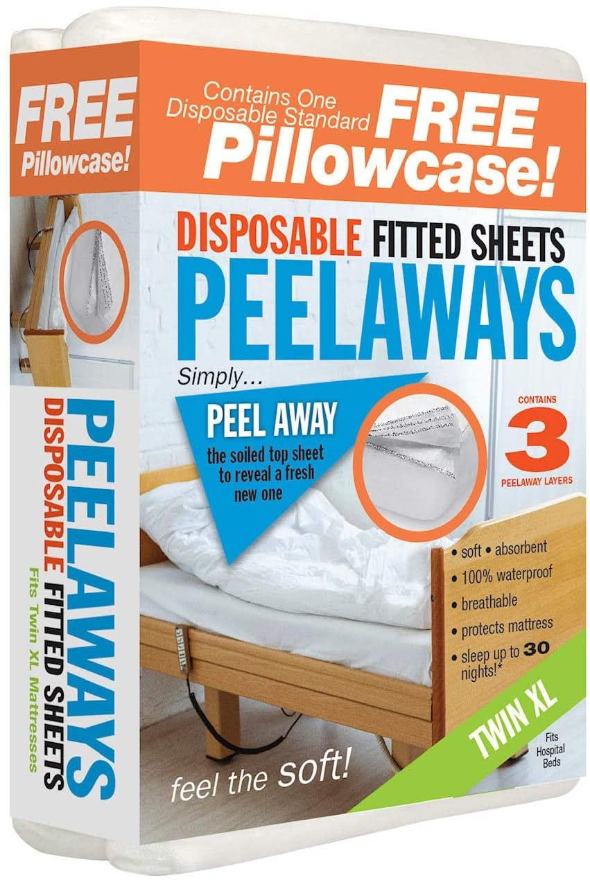 PEELAWAYS Incontinence Mattress Protector Disposable Fitted Sheets
