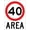 Warning Sign 3, variant on 40km Speed Limit Traffic (L6628) Metal Tin Sign - 8"x12" Industrial Commercial Sign, Traffic Control Signage