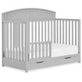Dream On Me Storybrooke 5 in 1 Convertible Crib with Under Drawer, Pebble Gray