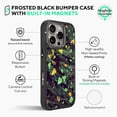 thumbnail image 4 of Malachite Terrazzo Gem - iPhone 16 Pro Max Frosted Black Bumper MagSafe Case,iPhone 16 Pro, 4 of 7