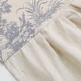 thumbnail image 6 of Ruffle Linen Shower Curtain with Blue and White Toile de Jouy for Vintage French Country Bathroom Decor Shabby Chic Chateau Toile Pattern 72x72 Inches, 6 of 6