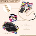 thumbnail image 3 of FORMRS Women Crossbody Purse with Chain Strap Vegan Leather Shoulder Handbag, Red Retro Shapes, 3 of 7