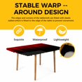 thumbnail image 4 of Dark Red Black Ombre Table Cloths for 5 Foot Rectangle Tables, Modern Abstract Art Striped Gradient Patio Waterproof Elastic Fitted Tablecloths, Washable Rectangular Table Cover for Camping, 4 of 8