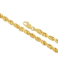 thumbnail image 2 of 10K Yellow Gold Diamond Cut Rope Chain Necklace â€“ Measures 22 Inches Length x 4mm Thickness, 2 of 7