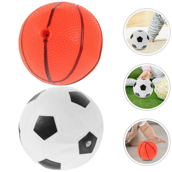 TABLZONE 2-Pack Inflatable Footballs for Kids, Assorted Colors, PVC, Outdoor Kicking and Play Toys