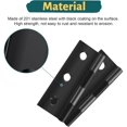 thumbnail image 3 of Paquete de 4 bisagras plegables de 68 mm × 38 mm, bisagra de acero inoxidable negra, bisagra de piano, Bisagra pequeña, bisagra para puertas, ventanas y armarios con 24 tornillos, 3 of 5