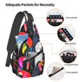 thumbnail image 3 of Sling Bag for Men, Colorful Toucan Cockatoo Parrot Fanny Pack Crossbody Bags Shoulder Chest Bag, Small Gym Bag Anti Theft Crossbody Backpack Daypack for Travel Sports Running Hiking, 3 of 7