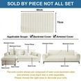 thumbnail image 4 of TOPCHANCES Soft Flannel Sofa Covers, Non-Slip Sofa Cushion Covers, L-Shaped 1 2 3 Seater Couch Cushion Slipcovers, Stretch Cushion Case Protector Replacement (Beige White, 90x210cm), 4 of 12