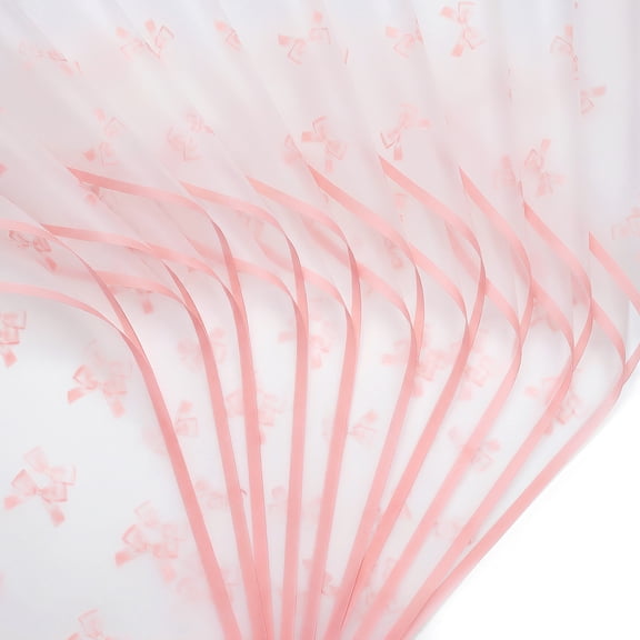 Unique Bargains Waterproof Matte Gift Wrapping Paper for Bouquets Peach Pink 21.3"x 21.3"
