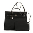 thumbnail image 1 of Pre-Owned Hermès Black Herbag Zip 39 Shoulder Bag Toile H/Barenia Leather, 1 of 10