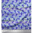 thumbnail image 1 of Soimoi Blue polyester Crepe Fabric Floral Print Fabric by The Yard 42 Inch Wide, 1 of 3