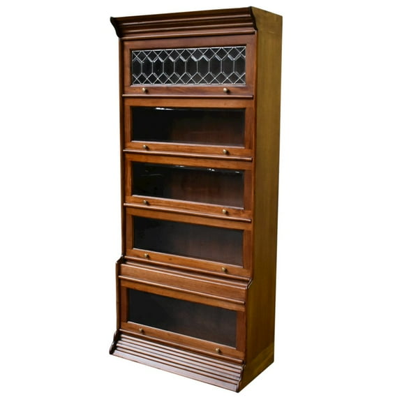 Crafters and Weavers Legacy 5 Stack Barrister Bookcase - Light Brown Walnut