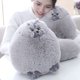 thumbnail image 5 of Juguetes de peluche para gatos para niños, muñeco de bebé con animales de gato de peluche, gato de peluche gris gordo (1 pieza, gris, 30 cm), 5 of 5
