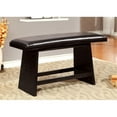thumbnail image 2 of Pemberly Row Modern Faux Leather Padded Dining Bench in Black, 2 of 5