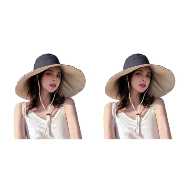 Qarigey Senderismo Camping Mujeres Sombrero de pescador Gorra de ala ancha Señoras Sombreros de cubo Type1 NO1