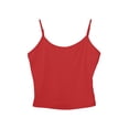 thumbnail image 3 of BILIKEYU Beach Vacation Tank Tops Women,&nbsp;Double Lined Adjustable Spaghetti Strap Basic Camisole Sleeveless Fitted Summer Tops, Red, 3 of 4