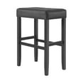 thumbnail image 2 of Alaterre Furniture Madison 30 in. Counter Height Bar Stool with Faux Leather Seat, Barstool for Kitchen Island or Bar, Black, 2 of 11