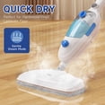 thumbnail image 4 of Mopa a vapor para limpieza de pisos, limpiador de vapor de mano multiusos 10 en 1 desmontable para vinilo, laminado, alfombra, lechada de piso duro con 2 almohadillas para orejas, cable de 25 pies,, 4 of 5