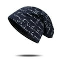 thumbnail image 2 of Prolriy Beanies Hats Men Collar Wrap Unisex Hat Turban Head Ruffle Hat Scarf Women&Men Print Baseball Caps Hats for Men Navy, 2 of 5