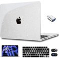 thumbnail image 1 of Funda transparente con purpurina y estrellas para MacBook Air de 15 pulgadas (versión 2023/2024, A2941, M2, A3114 y M3), carcasa rígida de plástico brillante., 1 of 4