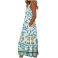 thumbnail image 4 of Gamivast Womens Summer Dresses Flattering Scoop Neck Sleeveless Midi Dresses Vintage Floral Print Bohemian Dress with Pockets A-Line Comfy Daily Wear, 4 of 5