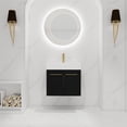 thumbnail image 6 of BNK 24" Bathroom Vanity with Sink, Modern Wall-Mounted Bathroom Storage Cabinet, Single Cabinet with 2 Soft-Closing Doors, Black Chestnut Vanity, 6 of 20