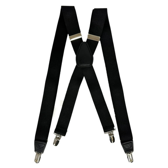 George Men's 1.25in Black Cross Back Suspender