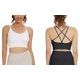 thumbnail image 2 of Sujetador deportivo para mujer con relleno tipo bustier sin aros y secciones cruzadas en la espalda para yoga y fitness, 2 of 4