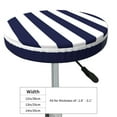 thumbnail image 4 of Daiia Navy Blue And White Stripes Stool Covers Round,Round Bar Stool Covers Waterproof Bar Chair Covers Washable Stool Cushion Slipcover for 12-14 Inch Chair-13 inch, 4 of 7