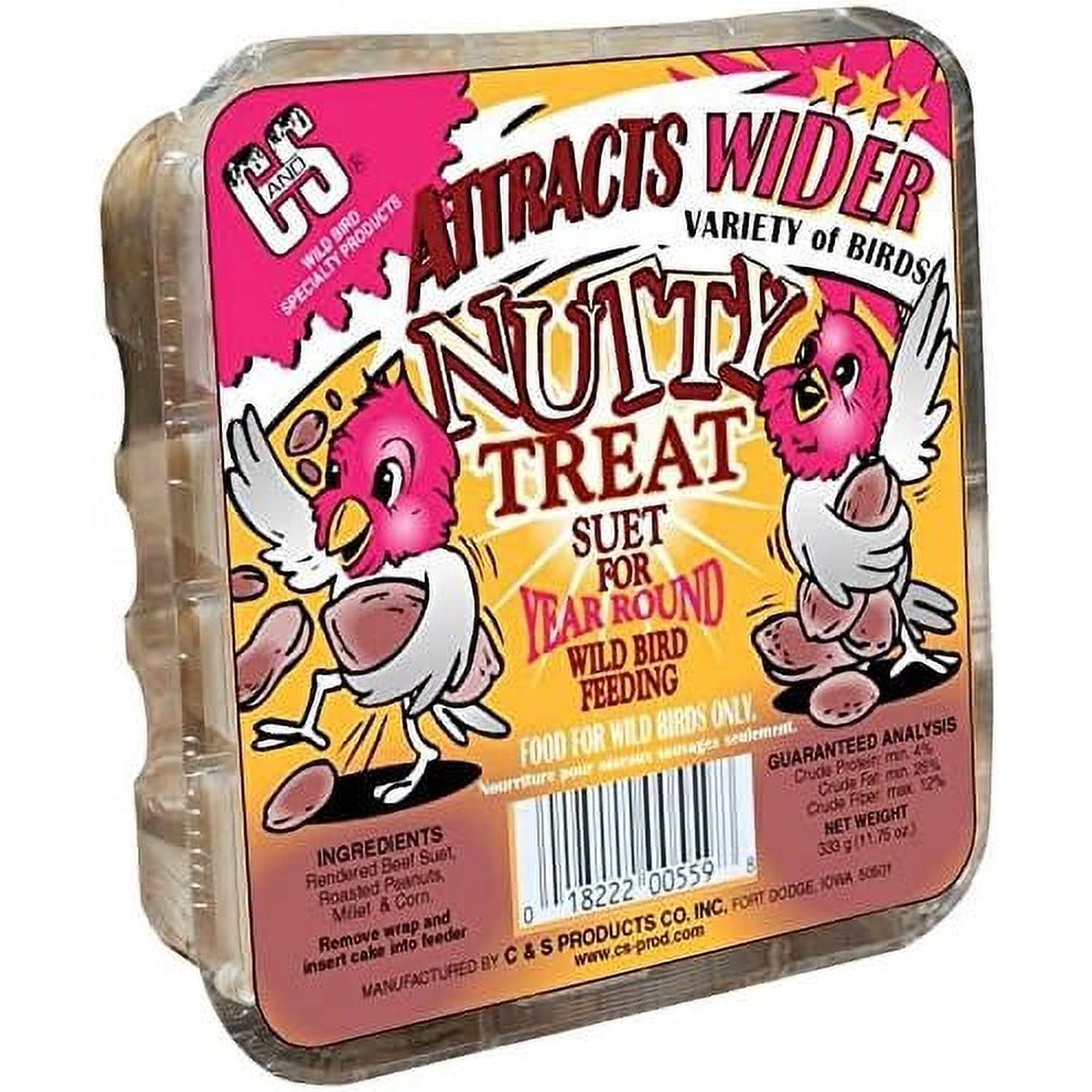 C & S Products Suet Cake, Nutty Treat, 11.75-oz. — Construction & DIY Use, Standard Hardware Spec