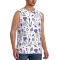 thumbnail image 2 of Pofeuu Lavender Bicycle Print Men's Muscle T-Shirt, Sleeveless, Muscle Tank, Classic Muscle Tee Top For Men Casual Sleeveless Muscle T-Shirt Trendy Clothes-Large, 2 of 7