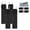 Black+Black, variant on No Buckle Belts for Men Women Adjustable Metal Hook Elastic Belt Work Stretch Belt for Jeans Pants