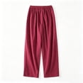 thumbnail image 7 of Maean Women Plus Size Pant Loose Elastic Waist Drawstring Summer Lounge Pants Trousers with Pockets M-5XL, 7 of 7