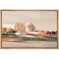 thumbnail image 3 of PixonSign Framed Canvas Print Wall Art Multicolor Pastel Forest Country Field Nature Wilderness Illustrations Modern Art Decorative Minimal Rustic for Living Room, Bedroom, Office - 16"x24" Natural, 3 of 5