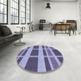 thumbnail image 4 of Ahgly Company Machine Washable Indoor Rectangle Transitional Purple Mimosa Purple Area Rugs, 7' x 9', 4 of 7