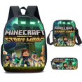 thumbnail image 1 of Mochila Escolar MINECRAFT Para Estudiantes De Escuela Primaria Y Secundaria En My World Game Periférica Conjunto De Tres Piezas De Peluche Animal Patung Muñecas Pulpo, 1 of 4