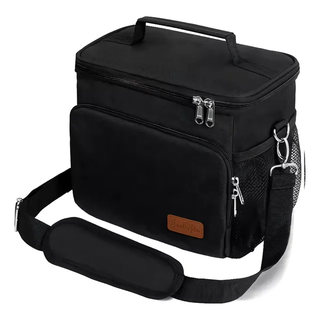 Fiambrera de hombro con aislamiento de gran capacidad de 12L color negro floreado JoalGfda box_12L