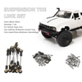 thumbnail image 3 of Upgrade Replacement Part Metal Suspension Toe Link Tie Rod Set for WPL 1/16 C14 C24 RC Car Parts, 3 of 5