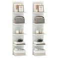 thumbnail image 1 of Costway 2 PCS 5-Tier Wall Shelves Vertical Floating Storage Shelf Unit Wall-Mounted Organizer White, 1 of 10