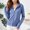 Blue, variant on Vinsonshop Women's Outdoor UV Sun Protection Shirt UPF 50 Lightweight Long Sleeve Hoodie Jacket Sun Cover Up Blue L