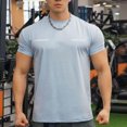 thumbnail image 2 of Mens Compression Shirt Qiggri Men's Casual Summer Short Sleeved Solid Color Round Neck Fitness Blouses Shirts Mens Short Sleeve Shirts, 2 of 4