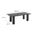 thumbnail image 3 of Modway Nautica Outdoor Patio 87" Rectangular Aluminum Dining Table in Graphite, 3 of 9