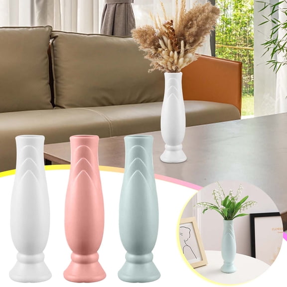 XGFHYJEH Vase, Flower Vase, Vase Decor, Plastic Vase, Spring Vase, Short Vase, Bouquet Vase, Flower Vases Clearance, Flower Vase Decor, Vase Decorations Clearances, Plastic Vase for Flowers