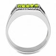 thumbnail image 3 of Luxe Jewelry Designs Men's Stainless Steel Ring with Olivine Top Grade Crystal - Size 9 (Pack of 2), 3 of 4