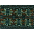 thumbnail image 1 of Ahgly Company Machine Washable Indoor Rectangle Persian Turquoise Blue Traditional Area Rugs, 4' x 6', 1 of 4