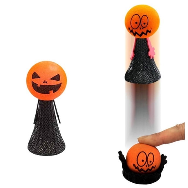 Halloween Jumping Finger Puppet Toy Set for Kids Bouncing Pumpkin Party and Festive Decorations
