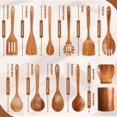 thumbnail image 2 of Juego de cucharas de cocina de madera Mooues de 12 piezas con soporte, 2 of 7